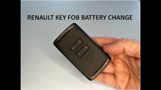 Renault Clio Kadjar Captur Key Fob Battery Replacement [upl. by Annoerb]