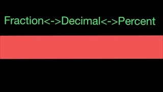 How to Change Fractions to Decimals to Percents and Percents to Decimals to Fractions [upl. by Edrahs990]