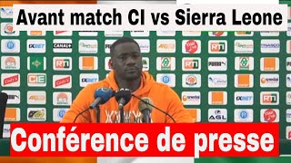 Conférence de Presse Avant Match Côte dIvoire vs Sierra Leone  CAN Q 2025 3ej [upl. by Oninotna]