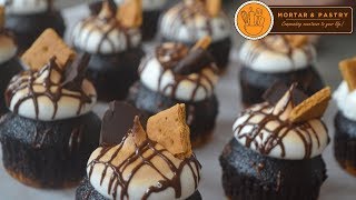 How to Make SMORES CUPCAKE  Ep 39  Mortar and Pastry [upl. by Ahsuas]