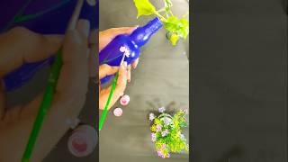 Bottle art from waste viralvideo diy ytshorts bestoutofwaste glasspainting showpiece craft [upl. by Desiree]