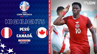 HIGHLIGHTS  Perú vs Canadá  Copa América 2024  J2  TUDN [upl. by Neelra]