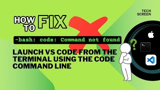 Open VS Code from terminal  code Command not found [upl. by Reifinnej]