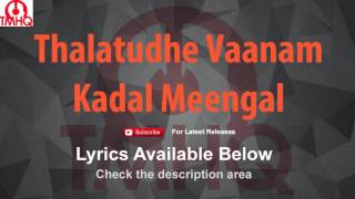 Thalatudhe Vaanam Karaoke with Lyrics Kadal Meengal [upl. by Bohman23]