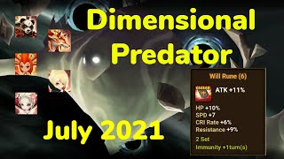 Dimensional Predator Ellunia  July 2021  Summoners War [upl. by Elayne]