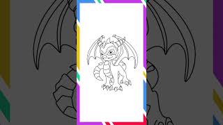 Drawing Spyro  Skylanders Spyros Adventure1 Cartoon [upl. by Burrell]