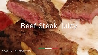 How i cook Beef Steak tender and juicy [upl. by Helbonnah621]