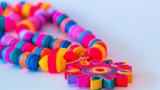 How to Make Quilling Beads Necklace [upl. by Llemart285]