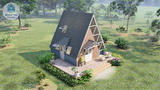 Small House Design Ideas  A Frame House  Minh Tai Design MTD43 [upl. by Allenaj833]