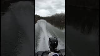 StealthCraft Jet Sled running the Manistee River steelhead fishing bigsalmon bigfish salmon [upl. by Hollah364]