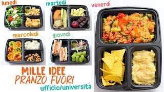 MILLE IDEE PRANZO FUORI  Ufficio  Università  Ricette Facili  Menù settimanale [upl. by Curran]