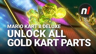 How to Unlock ALL Gold Kart Parts and Gold Mario in Mario Kart 8 Deluxe [upl. by Theressa]