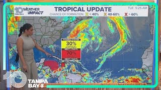 Tracking the Tropics Disturbance in Caribbean has 70 of developing over next week [upl. by Gurias615]