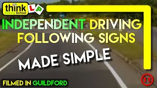 Independent Driving in Guildford Following Signs and Basic Commentary  Think Driving School [upl. by Branden]