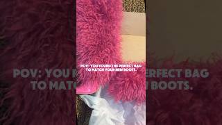 👢👛 boots pink clutch pinkbag matching fashionnova shein purse bootseason haul unbox [upl. by Ahsikyw]