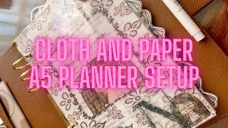 Cloth and Paper A5 planner setup [upl. by Zetta]