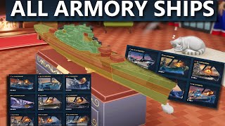 All Armory Ships  WoWs [upl. by Ecirrehs800]