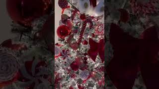 2024 christmas Do you like to decorate Snow christmastree with Red  Yes  decor xmas [upl. by Codie]