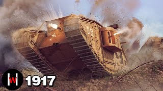 1917 Battle of Cambrai To break the Zeppelin line hundreds of British tanks attack [upl. by Nowyt]