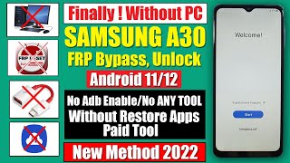 Samsung A30A30s FRP Bypass Android 11 Without PC  New Method [upl. by Yrroc]