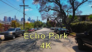 Relaxing Drive in Echo Park Chinatown Downtown Los Angeles ASMR 4K [upl. by Juliet]