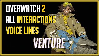 OVERWATCH 2 VENTURE  ALL VOICE LINES  INTERACTIONS [upl. by Janetta]