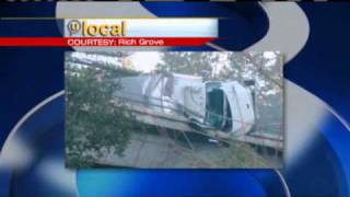 Big Rig Accident Makes A Mess In Scotts Valley [upl. by Eerat111]