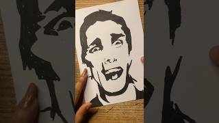 Drawing Patrick BatemanChristian BaleAmerican Psycho shorts drawing art masterpiece artist [upl. by Jurdi224]