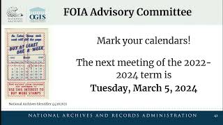 FOIA Advisory Committee Meeting [upl. by Kieger]