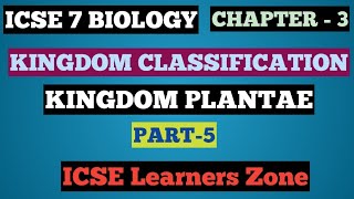 ICSE class 7 biology kingdom classification  Part 5  Kingdom Plantae [upl. by Joy]