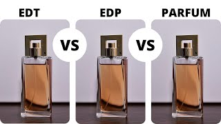 ¿ QUE DIFERENCIA HAY ENTRE EAU DE TOILETTE EAU DE PARFUM Y PARFUM EDT EDP PARFUM [upl. by Neahs]