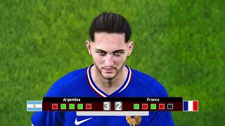 Argentina vs France  Full Match and Penalty  FIFA World Cup  eFootball 2025 [upl. by Rondon]