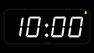 10 MINUET  TIMER amp ALARM  Full HD  COUNTDOWN [upl. by Xenophon]