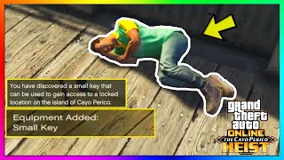 GTA 5 Online  ALL 7 SECRET quotSMALL KEYquot LOCATIONS How To Get Perico Pistol Cayo Perico Heist DLC [upl. by Zebedee]