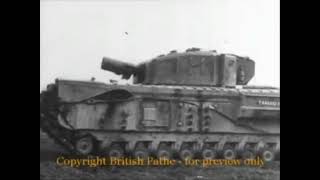 Churchill AVRE firing 290mm spigot mortar [upl. by Vilma]