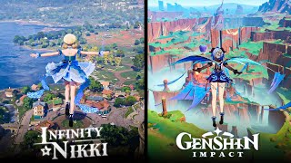 Genshin Impact VS Infinity Nikki Comparison Part 1  Graphic [upl. by Acinomaj733]