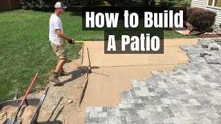 How to Build a Patio  An easy Do it Yourself Project [upl. by Ahsennek]