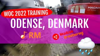 Headcam Orienteering Odense  Urban Sprint in Rain and Wind Denmark WOC Training [upl. by Ilojna]