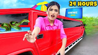 Living In A Car🚗 For 24 Hours Challenge  OMG I Saw A GHOST  SAMREEN ALI [upl. by Vidovic]