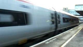 Virgin Pendolino Train whizzes through Milton Keynes Central [upl. by Mailand]