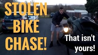 Biker Chases and Confronts Bike Thief [upl. by Euginomod280]