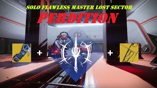 Solo Flawless Master Lost Sector  Perdition  Stasis Warlock  Destiny 2 Season 23 [upl. by Notnarb]