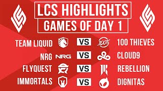 LCS Highlights ALL GAMES Day 1  LCS Spring 2024 [upl. by Iney]