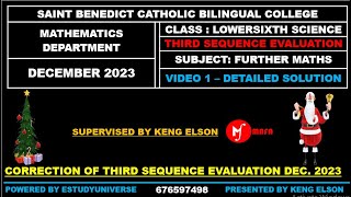 F MATHS THIRD SEQUENCE Q1 SOLUTION [upl. by Einwahr409]