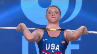 WOMEN 69kg A CLEAN amp JERK  2017 WEIGHTLIFTING WORLD CHAMPIONSHIPS [upl. by Reimer]