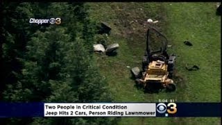 Police Driver Strikes Person On Lawn Mower In Delaware [upl. by Amik]