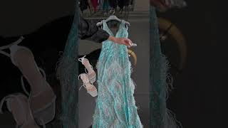 Sparkling Fringe Prom Dress With Plunging Neckline fashion weddingattire dress [upl. by Tartan904]