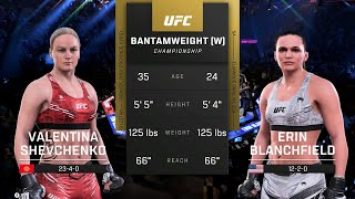 Valentina Shevchenko vs Erin Blanchfield Full Fight  UFC 5 Fight Night [upl. by Nannahs740]