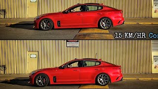 Kia Stinger  Mando ECS10 suspension tuner  speed bump  60fps [upl. by Weasner131]