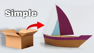 Simple Steps To Build An Awesome Cardboard Boat  boat making with paper [upl. by Nivets]